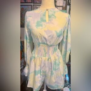 Vintage Pastel Long Sleeve Romper